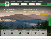 Tablet Screenshot of hotel.sepetna.cz